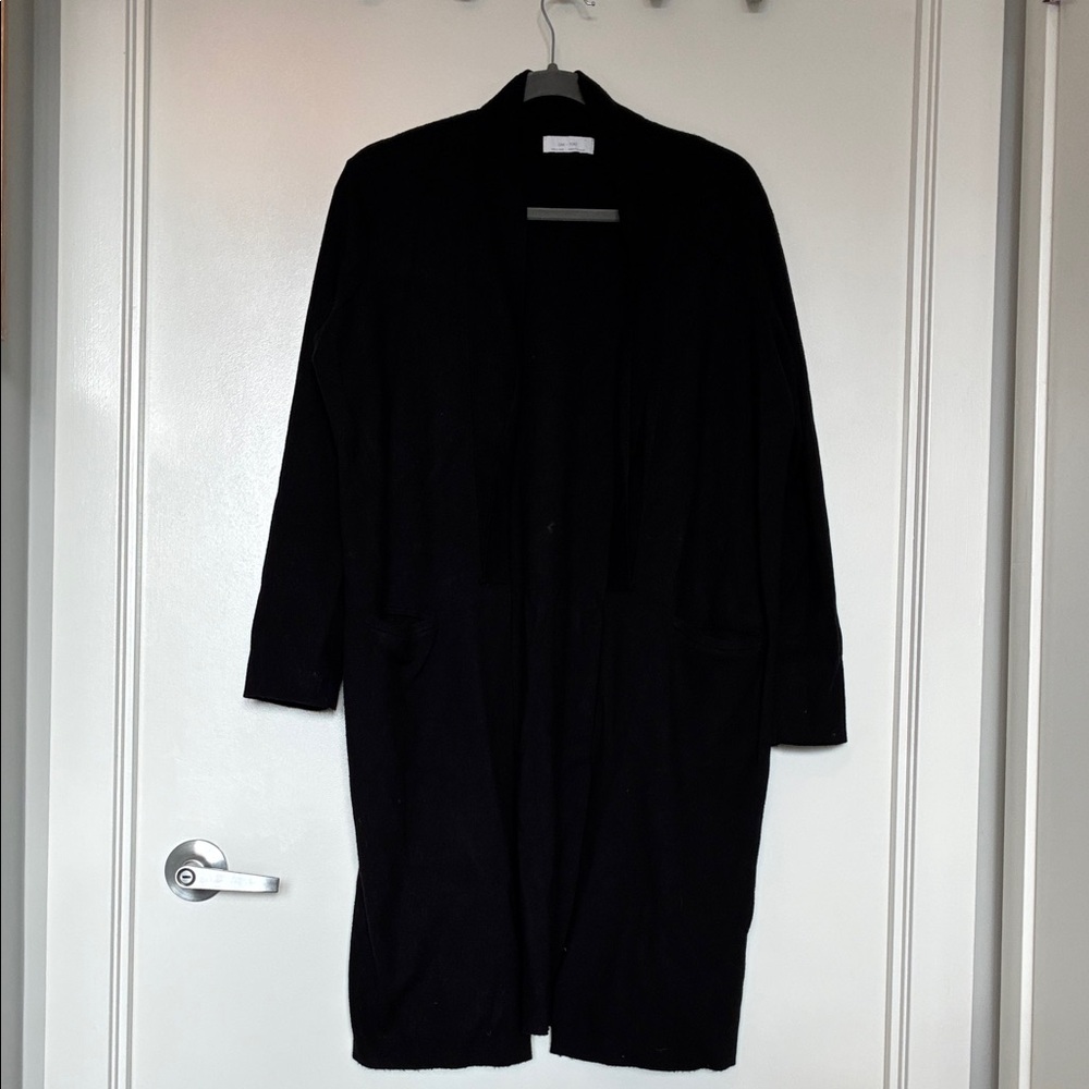 OAK + FORT Women's Black Open Cardigan